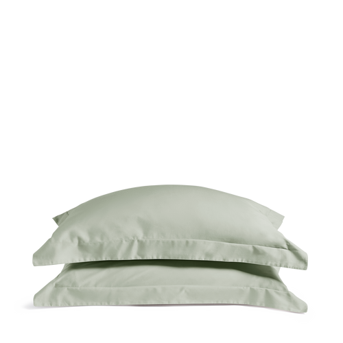 Sage Green Edged Pillowcase Pair