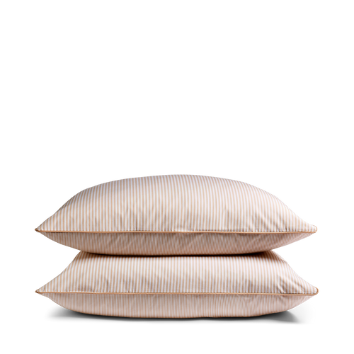 Clay Pink Striped Pillowcase Pair